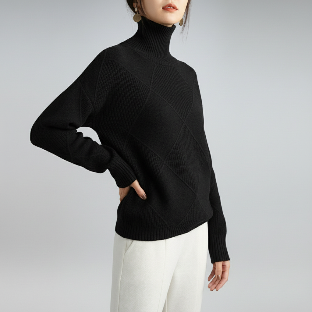 Pullover Morbido con Collo Alto - Comfort e Stile per Ogni Occasione!
