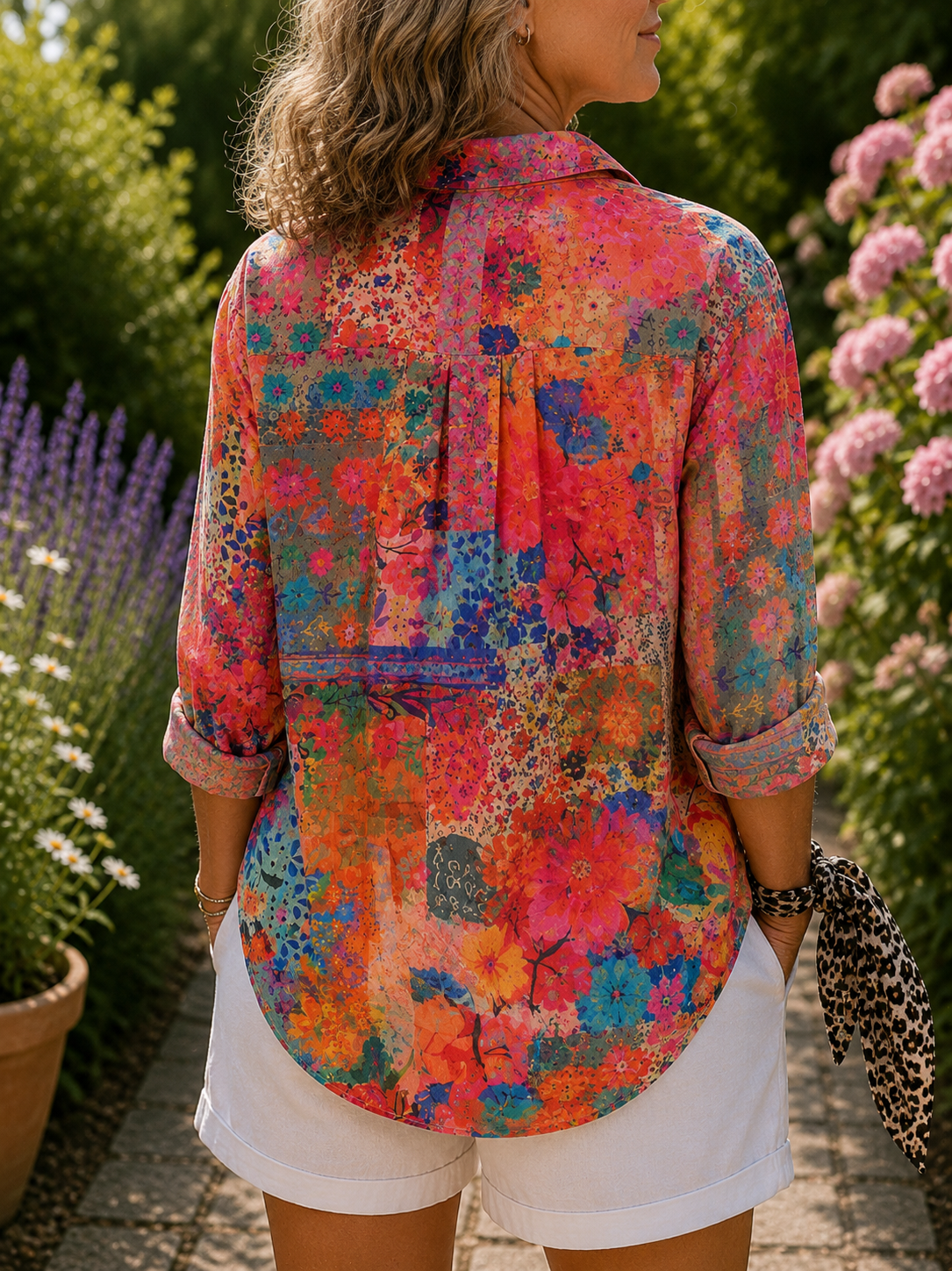 FLORIANA™ | Blusa Artistica vibrante Donna - Stile unico per ogni occasione!