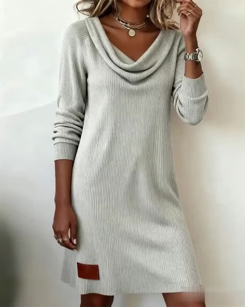 Celine | Abito Elegante Giornaliero con Maniche Lunghe e Collo Alto - Stile e Comfort per Ogni Occasione