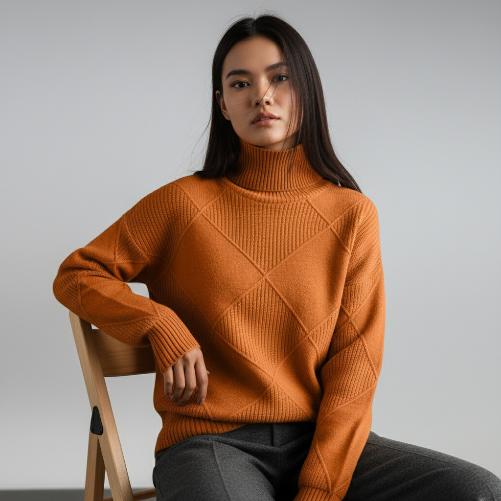 Pullover Morbido con Collo Alto - Comfort e Stile per Ogni Occasione!