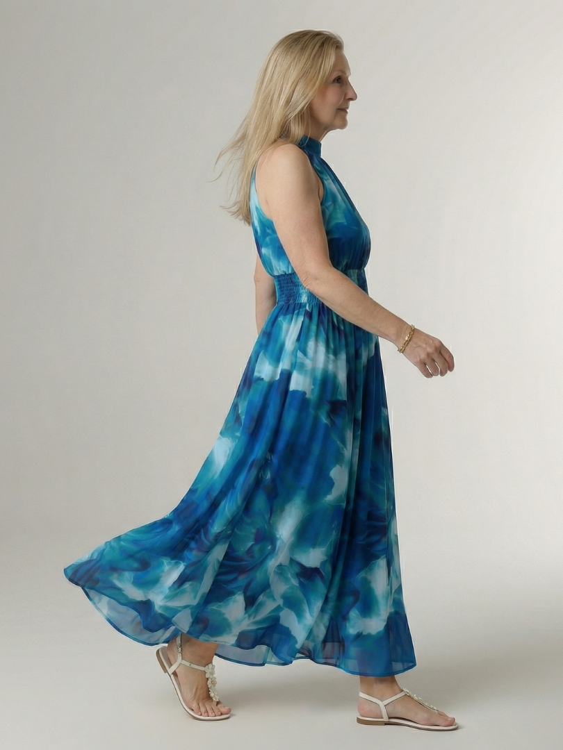 Sylin | Abito Midi Elegante con Scollo All'Americana - Stile e Comfort per Ogni Occasione!