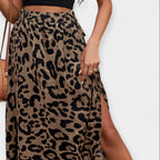 Stupenda Gonna Midi in Stile Leopardo - Eleganza Selvaggia per Ogni Occasione!