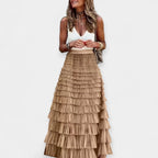 Stupenda Gonna Boho in Raso: Eleganza e Stile Unico
