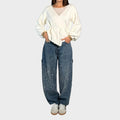 Valéria - Pantaloni Denim Oversize: Stile e Comfort in Ogni Occasione!