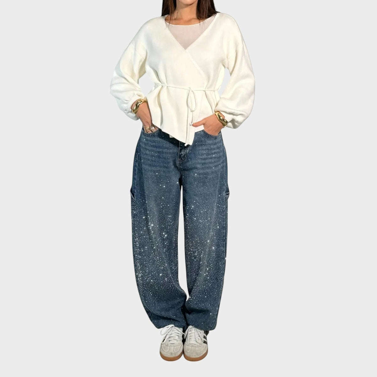 Valéria - Pantaloni Denim Oversize: Stile e Comfort in Ogni Occasione!