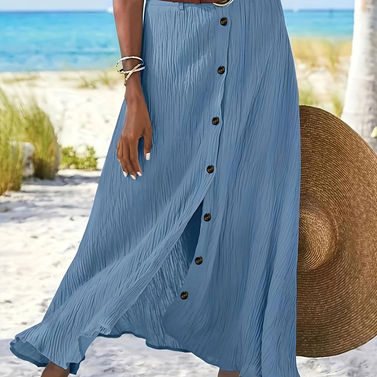 Elegante Gonna Lunga Semi Trasparente con Spacco: Stile e Femminilità