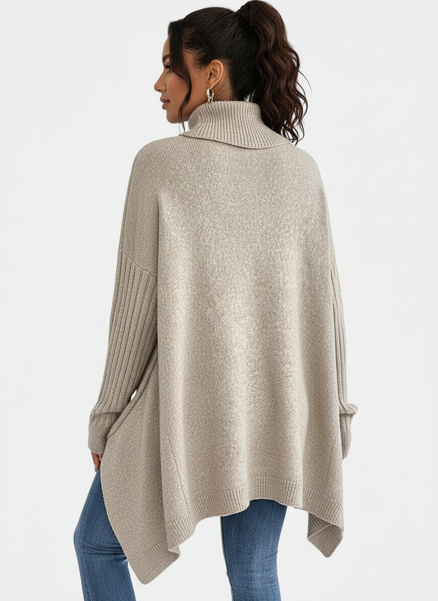 Maglione Lungo a Collo Alto™ | Eleganza Calda e Stile Inconfondibile