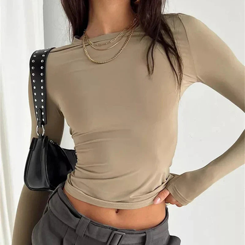 ELSPETH™ | Maglietta a maniche lunghe Essential – Vestibilità aderente e stile intramontabile