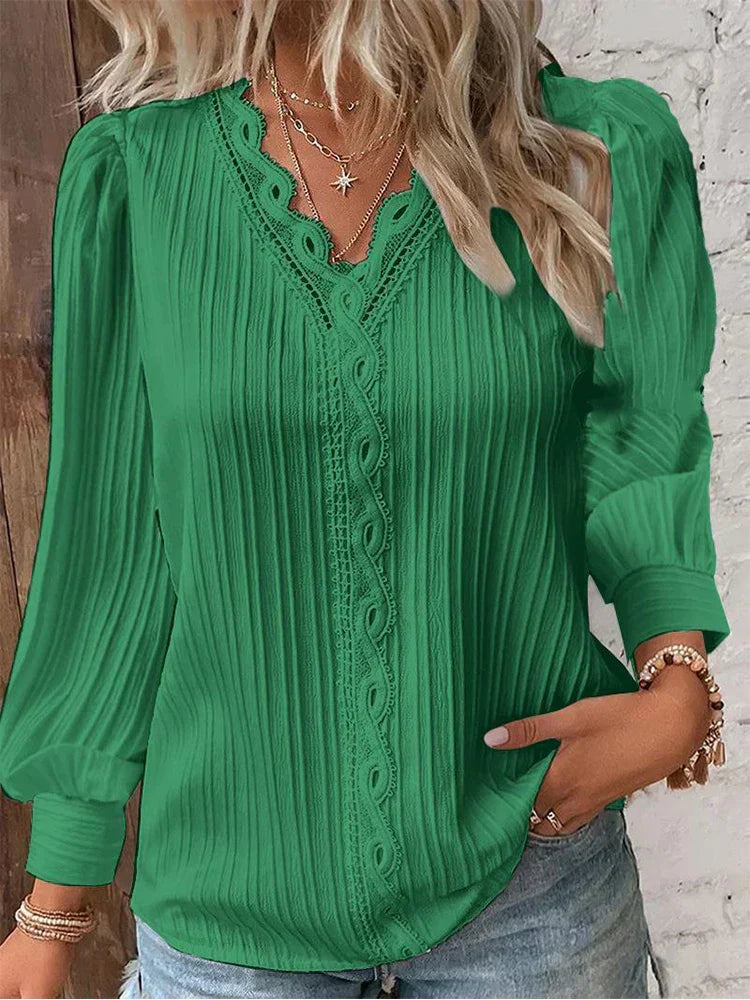 RENATA™ | Classico Top Plissettato Elegante