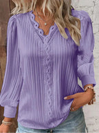 RENATA™ | Classico Top Plissettato Elegante