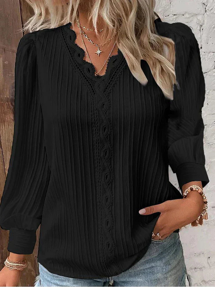 RENATA™ | Classico Top Plissettato Elegante