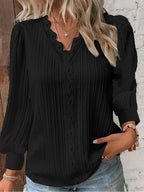 RENATA™ | Classico Top Plissettato Elegante