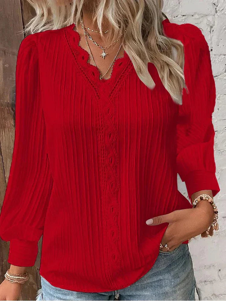 RENATA™ | Classico Top Plissettato Elegante