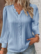 RENATA™ | Classico Top Plissettato Elegante