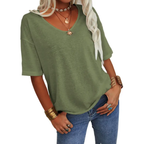 KATIE™ | T-shirt Essenziale Relaxed con Scollo a V