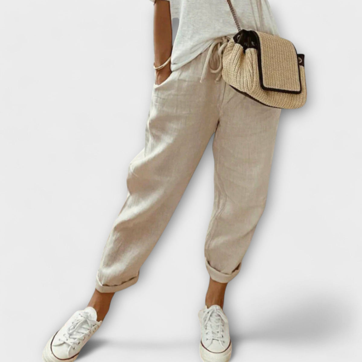 Bibi - Pantaloni Casual in Lino: Stile Moderno per Ogni Occasione!