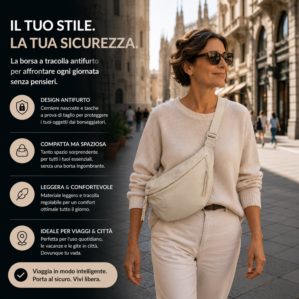 ROSSANA™ | Elegante Borsa a Spalla Beige per Ogni Occasione