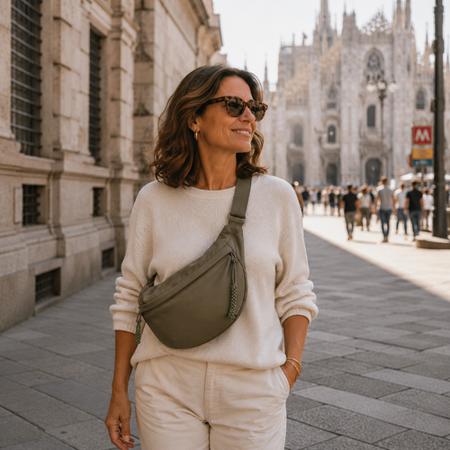 AGATA™ | Elegante Borsa a Spalla Verde Oliva