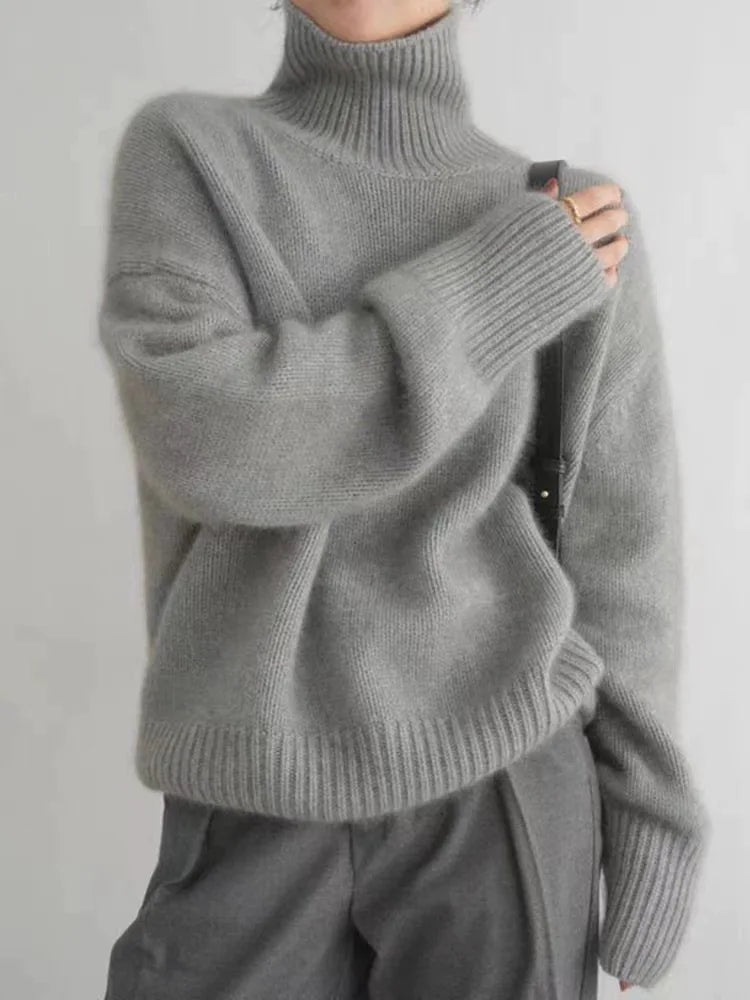 MIA™ | MAGLIONE IN CASHMERE A COLLO ALTO - Eleganza e Comfort