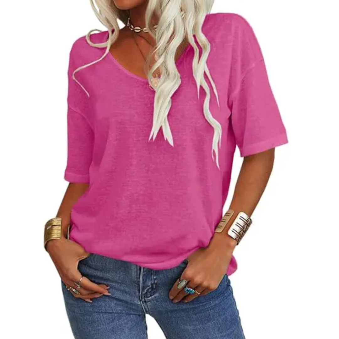 KATIE™ | T-shirt Essenziale Relaxed con Scollo a V