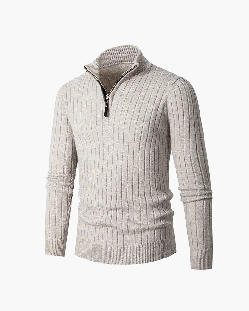 ZERMATT Maglione Mezza Zip Collo Alto - Stile e Comfort per l'Inverno
