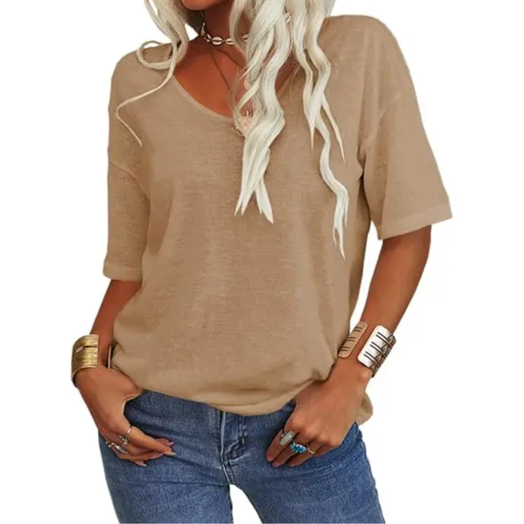 KATIE™ | T-shirt Essenziale Relaxed con Scollo a V