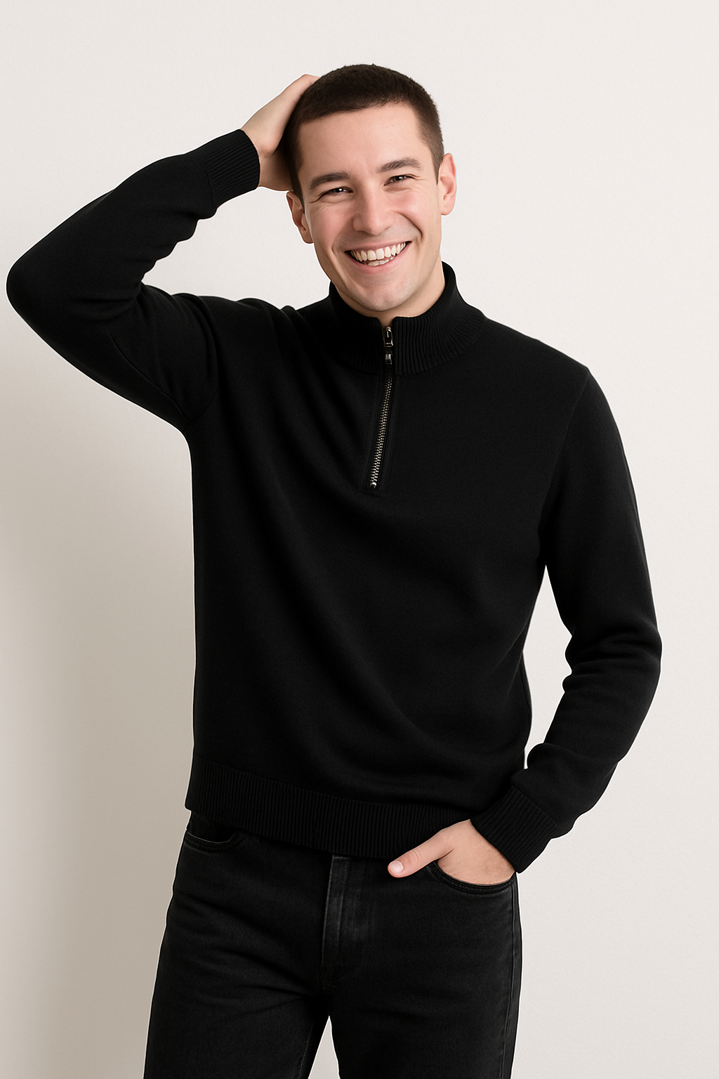 Pullover in Maglia Mezzo Zip: Stile e Comfort per Ogni Occasione!