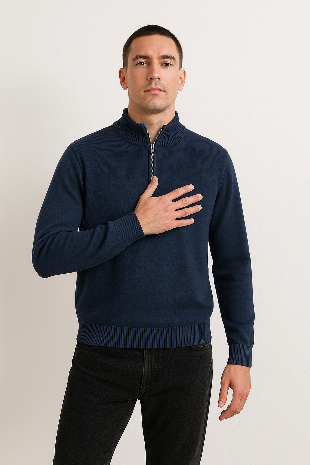 Pullover in Maglia Mezzo Zip: Stile e Comfort per Ogni Occasione!