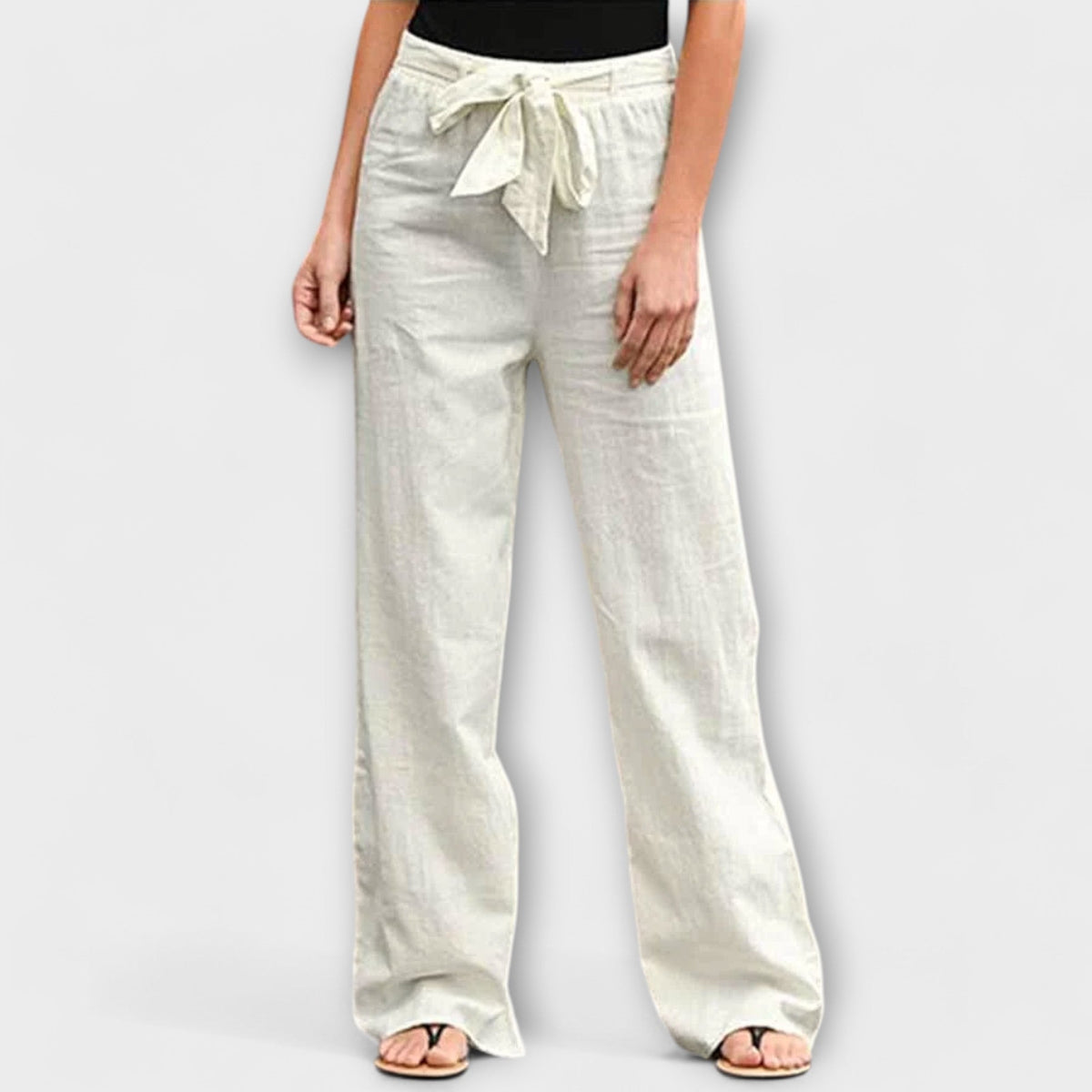Lorena - Pantaloni Leggeri in Lino: Comfort Elegante per l'Estate!