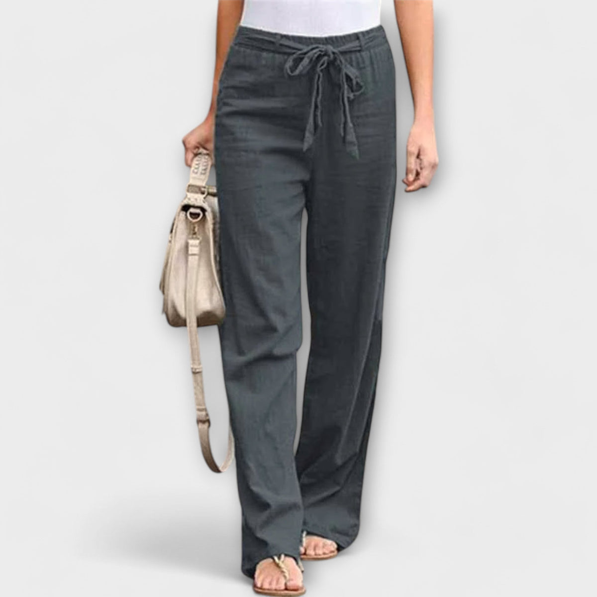 Lorena - Pantaloni Leggeri in Lino: Comfort Elegante per l'Estate!