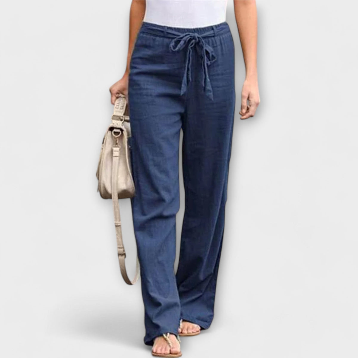 Lorena - Pantaloni Leggeri in Lino: Comfort Elegante per l'Estate!