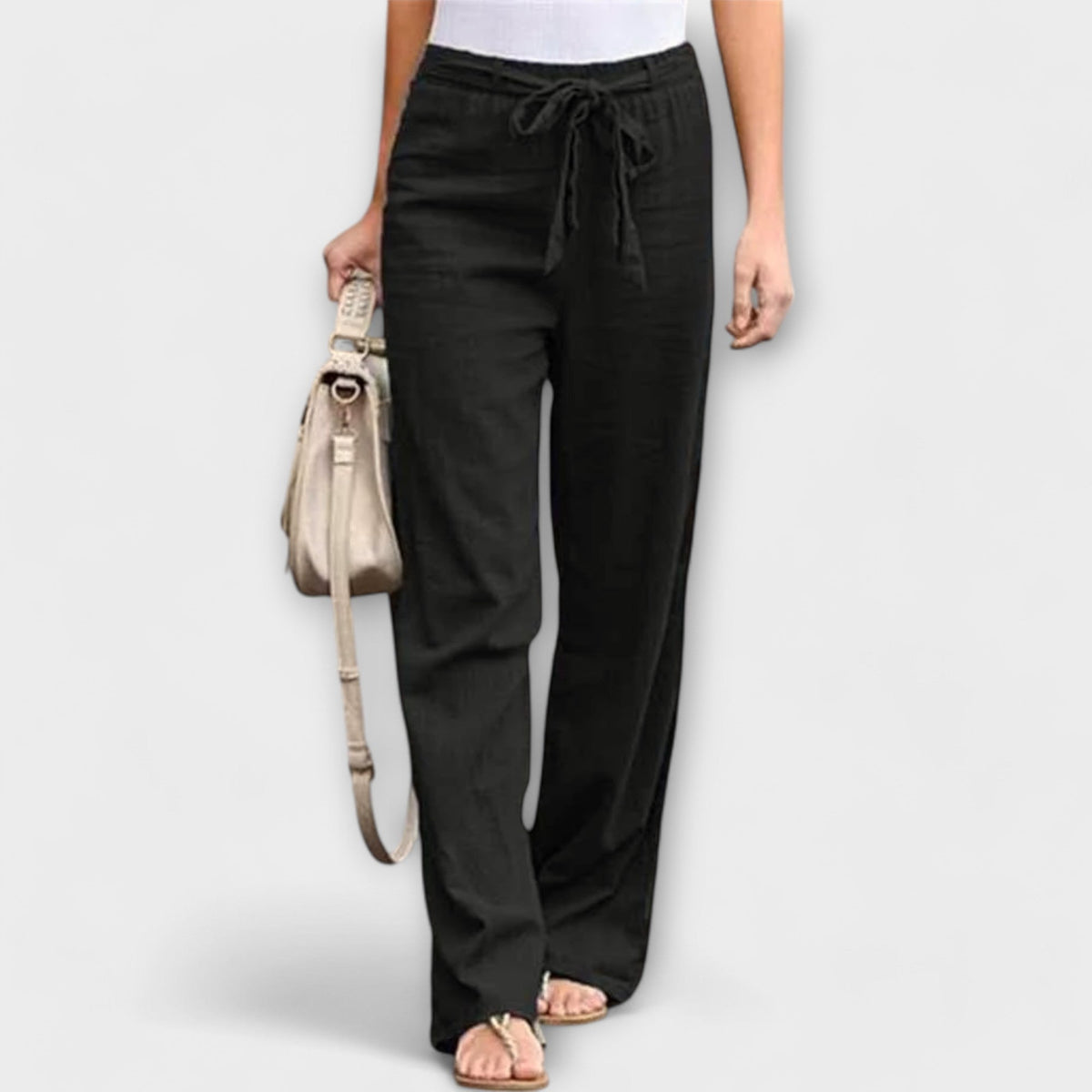 Lorena - Pantaloni Leggeri in Lino: Comfort Elegante per l'Estate!