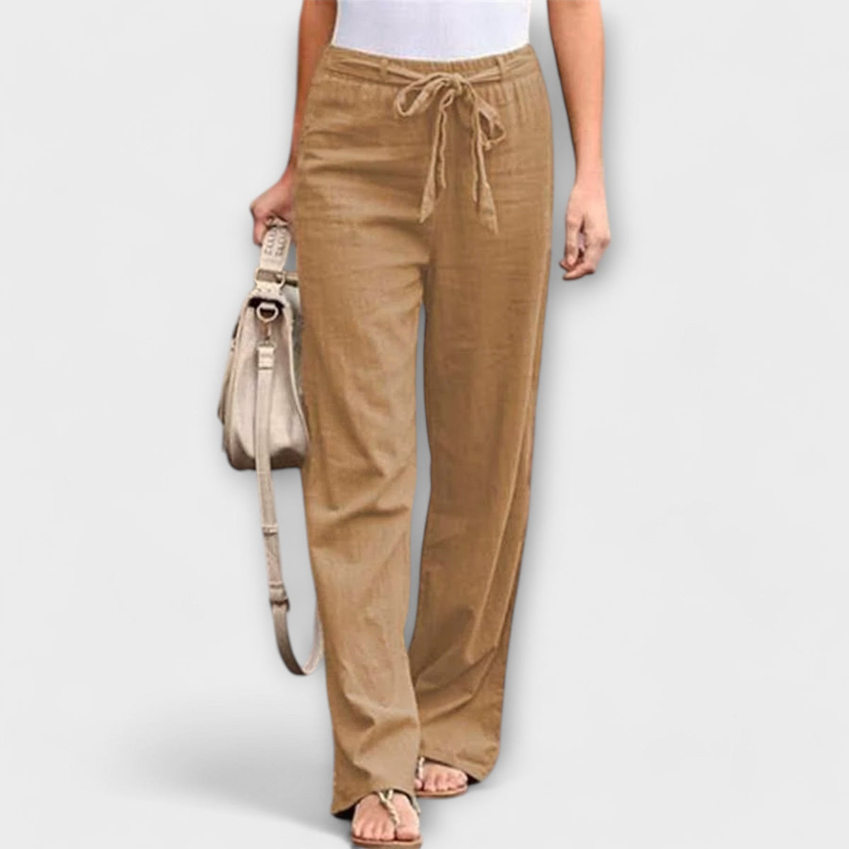 Lorena - Pantaloni Leggeri in Lino: Comfort Elegante per l'Estate!