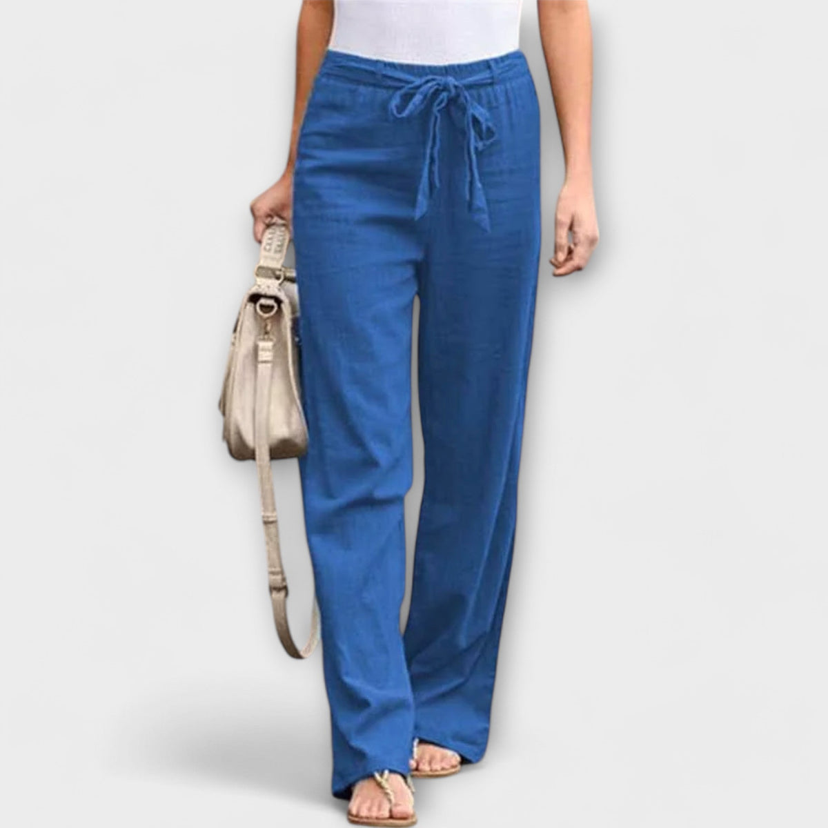 Lorena - Pantaloni Leggeri in Lino: Comfort Elegante per l'Estate!