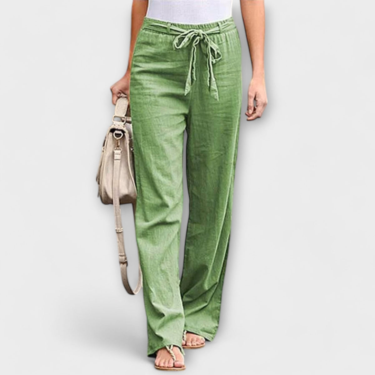 Lorena - Pantaloni Leggeri in Lino: Comfort Elegante per l'Estate!