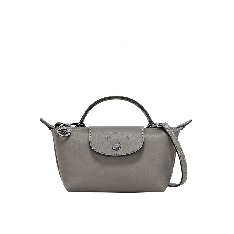 Mini Borsa a Mano in Pelle – Grigio