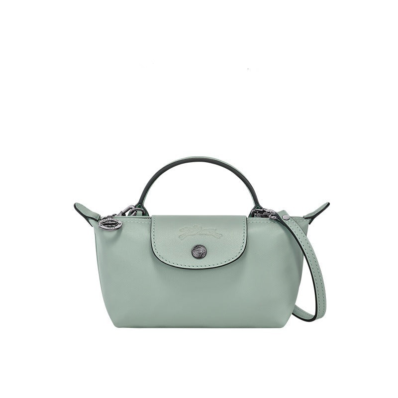 Mini Borsa a Mano in Pelle – Azzurro