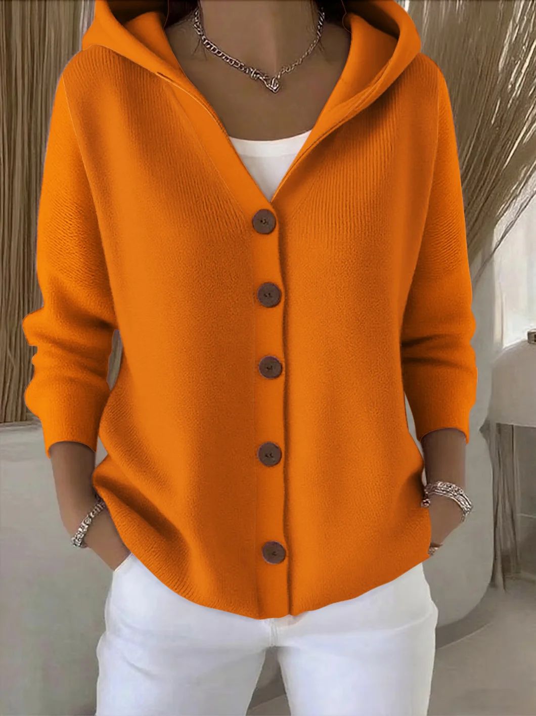 Rocío | Giacca leggera in maglia con cappuccio