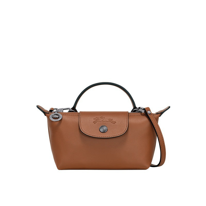 Mini Borsa a Mano in Pelle – Marrone