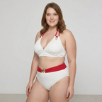 Tuuli™ | Costume da Bagno Alta Vita con Spalline Doppie e Colori a Contrasto - Stile e Comfort per l'Estate!