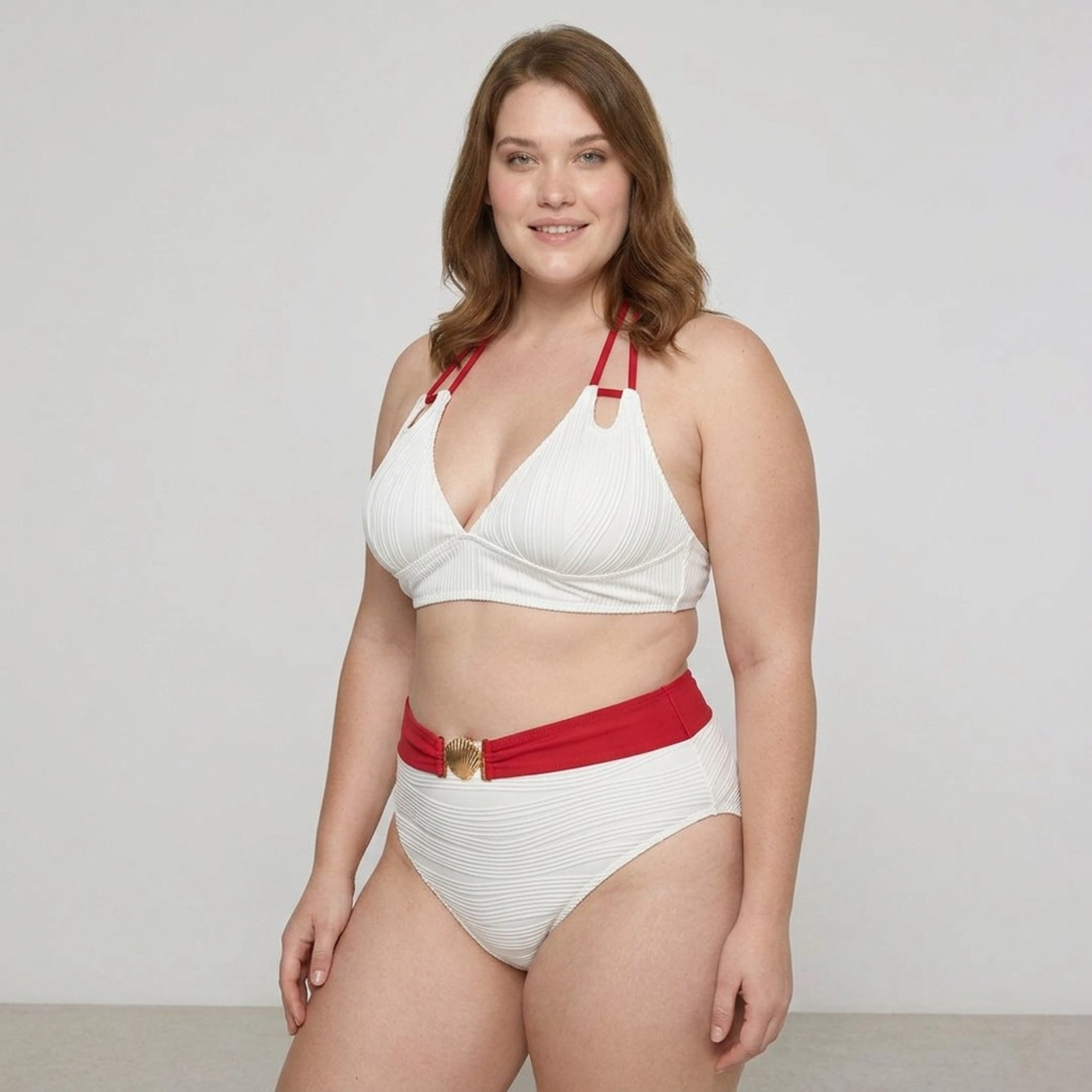 Tuuli™ | Costume da Bagno Alta Vita con Spalline Doppie e Colori a Contrasto - Stile e Comfort per l'Estate!