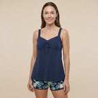 THERESA™ | Tankini a Righe Chic con Parte Inferiore a Due Pezzi