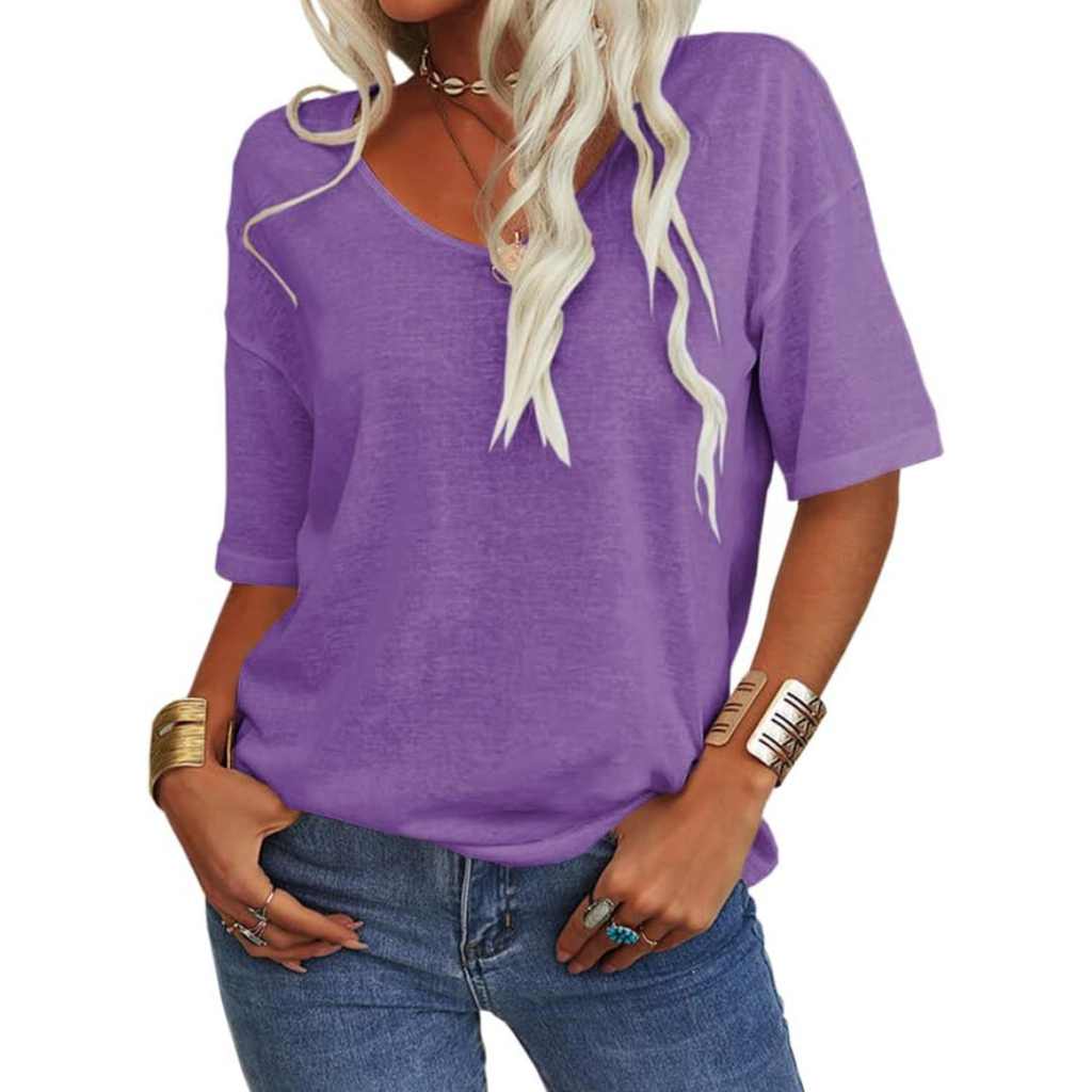 KATIE™ | T-shirt Essenziale Relaxed con Scollo a V