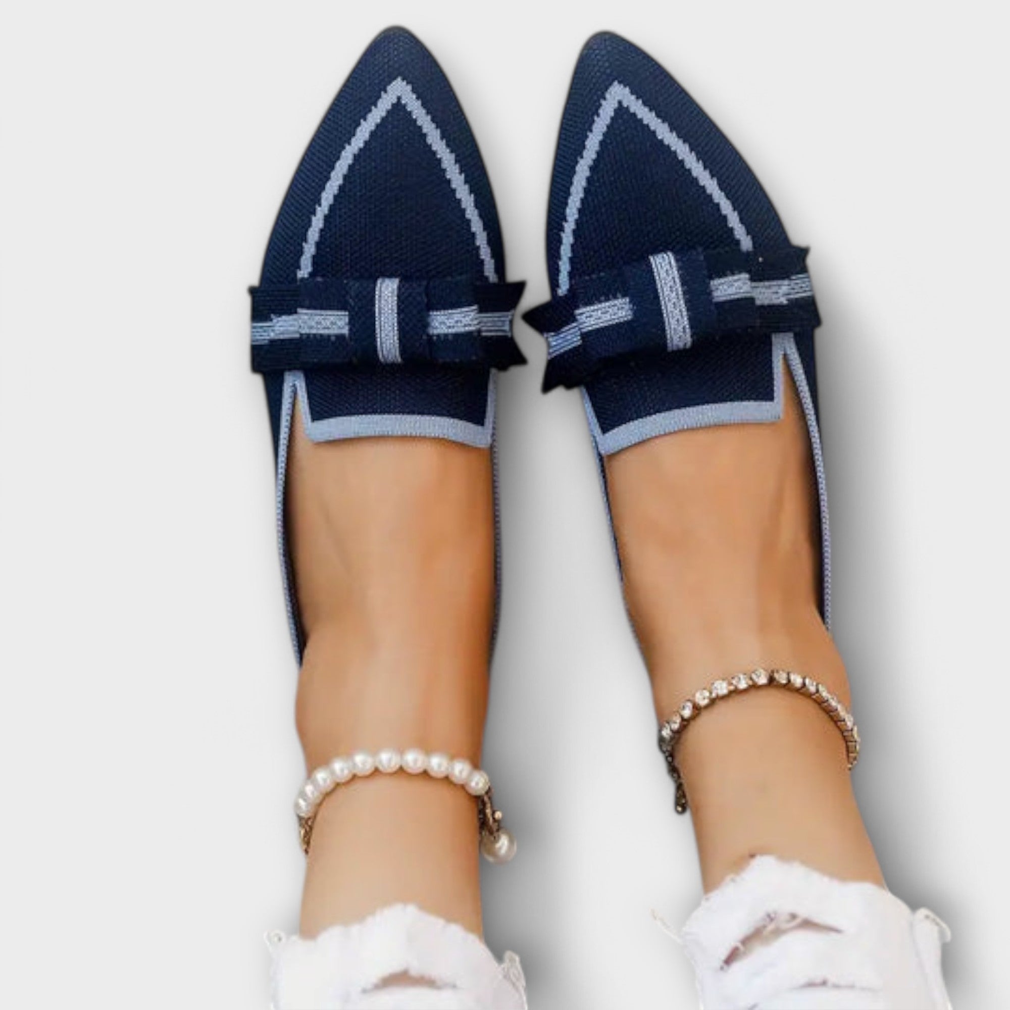 Scarpe da Donna Eleganti con Suola Piatta e Design a Nodo - Comfort e Stile Unici!