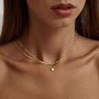 REBECCA™ | Collana a più fili minimalista – Eleganza senza tempo con ciondolo in zirconia cubica