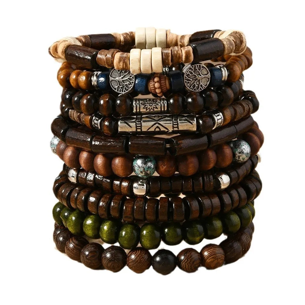 LUDOVICA™ | Set di bracciali bohémien – Perline naturali e stile senza tempo