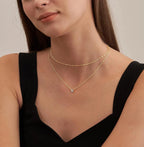 REBECCA™ | Collana a più fili minimalista – Eleganza senza tempo con ciondolo in zirconia cubica