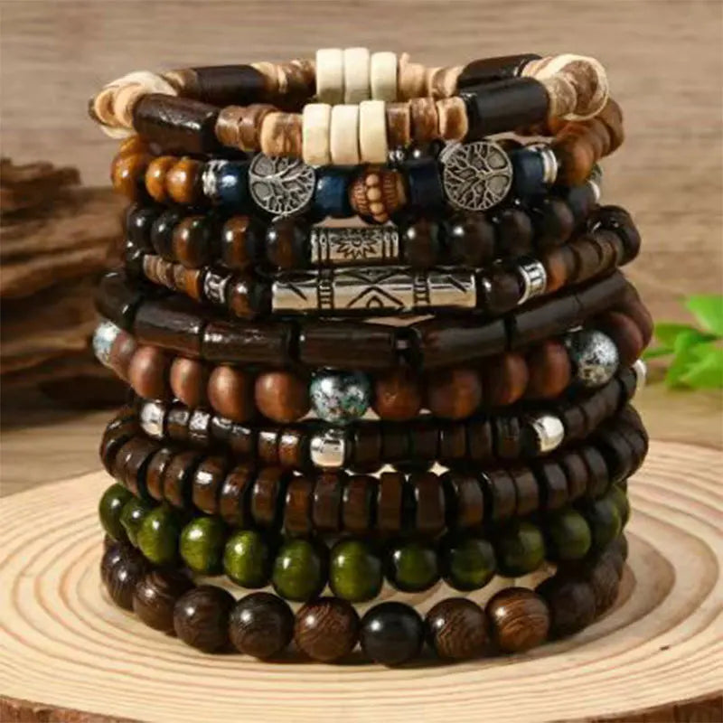 LUDOVICA™ | Set di bracciali bohémien – Perline naturali e stile senza tempo