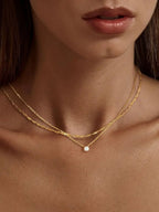 REBECCA™ | Collana a più fili minimalista – Eleganza senza tempo con ciondolo in zirconia cubica