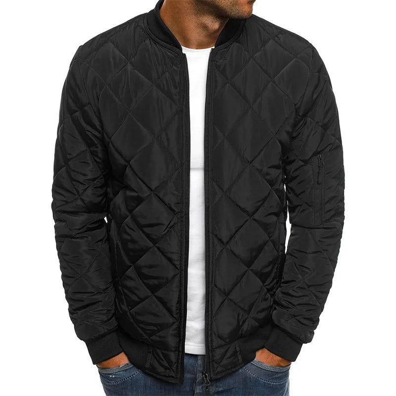 David - Giacca in Cotone Elegante con Motivo a Diamante per uno Stile Unico